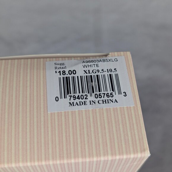 Isotoner white satin size XL slippers with open box; thick inner cushion - Picture 6 of 8